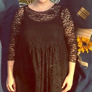Black lace Tunic Dress